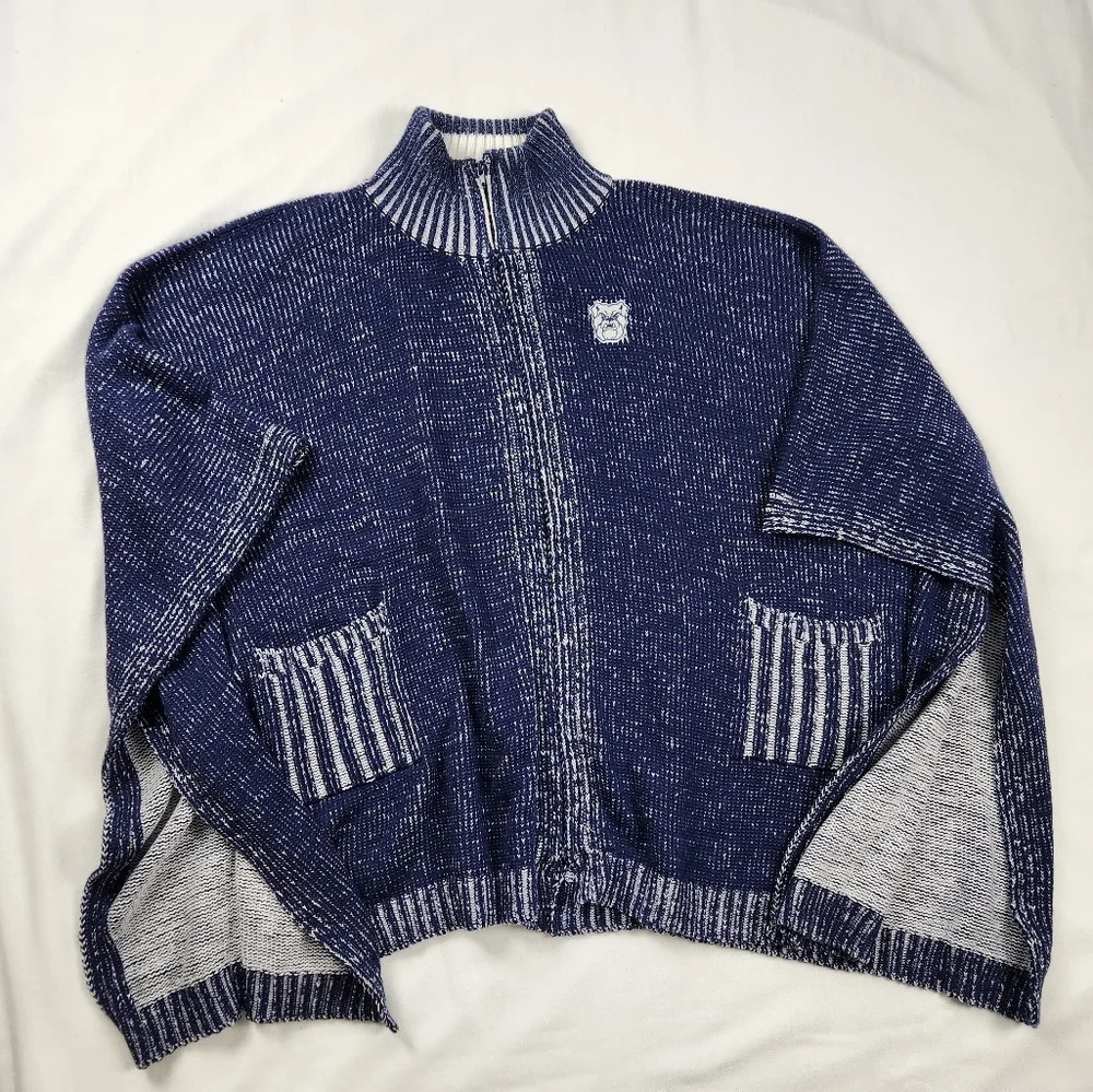 Butler Bulldogs × Emerson Street Zip Up Knit Poncho. Size XL. NWT